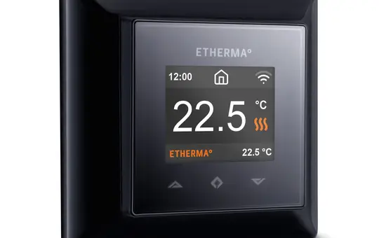 ETHERMA 41432 Thermostat intelligent eTOUCH PRO avec contrôle Wi-Fi et application | noir