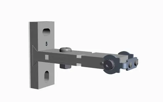 ETHERMA 45063 T-holder swivel-mounted for EXO COMFORT and BASIC | silver