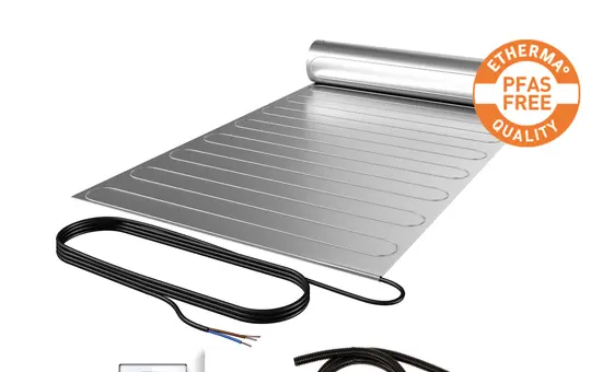 ETHERMA 46689 Laminotherm Set PFAS Free PREMIUM 120 W/m², including thermostat eTOUCH PRO | 1 m²