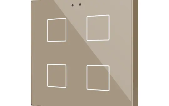 ZENNIO ZVIFR4C Capteur tactile KNX Flat RGB 4 fois | champagne