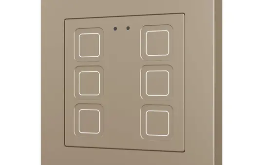 ZENNIO ZVITR55X6C KNX Touch Sensor Tecla 55 RGB 6-fold | champagne