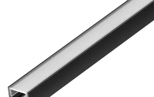 BARTHELME 62378041 Aluminium Profile BARdolino Midi flat | black | 1 m