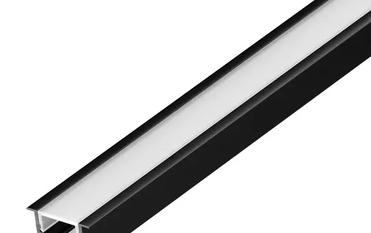 BARTHELME 62378191 Aluminium Profile BARdolino Midi T black | 1 m