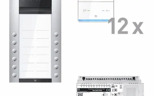 TCS PAAF122/007 Audio Set Outdoor Station AP PRO ASA 12 units, 12 buttons, 12 hands-free functions. ISW6010