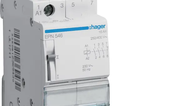 HAGER EPN546 Remote Switch 3 normally closed contacts, 1 normally open contact, 230 V