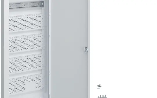 HAGER VH60NWB Volta Multimedia Flush-Mounted Small Distribution Board 5 rows, 1x DIN rail, 4x mounting plates