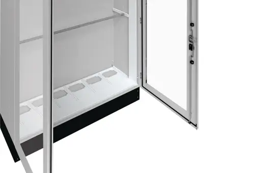 HAGER FR26V2 Armoire autoportante IP55 SKI Profondeur=400 mm Socle 200 mm 6 champs, avec porte transparente | 1850 mm