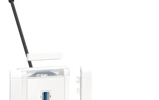 HAGER GMSET119016 tehalit multimedia connection set USB3 Type A, front latching | traffic white