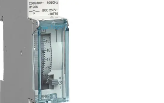 HAGER EHN011 electromechanical timer switch with power reserve, day, 1S, 16A