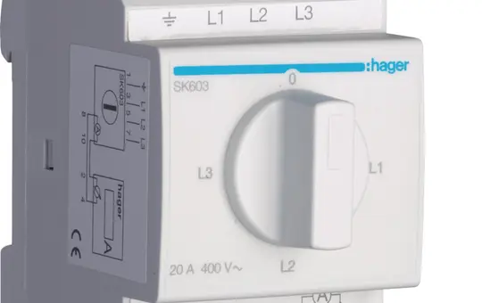 HAGER SK603 Commutateur d'ampèremètre 4 positions