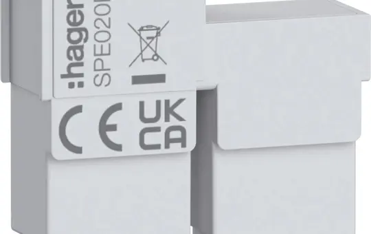 HAGER SPE020R Telecommunication contact for T2 surge arrester 2-pole