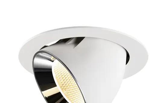 SLV 1009893 LED recessed ceiling light round NUMINOS GIMBLE XL 24 W, 3000 K, 20° | white/chrome