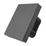 SONOFF M5-2C-80 Capteur tactile Matter encastré 2 fois | noir mat | 80x80 mm
