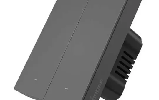 SONOFF M5-2C-80 Capteur tactile Matter encastré 2 fois | noir mat | 80x80 mm