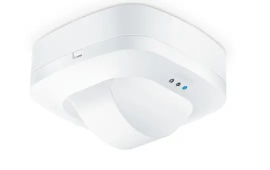 STEINEL 590703 Détecteur de présence plafond DUAL-HF carré Montage en surface, 1 relais | aluminium forgé