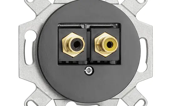 THPG 174041 Multimedia Socket Porcelain RCA, yellow/black | black
