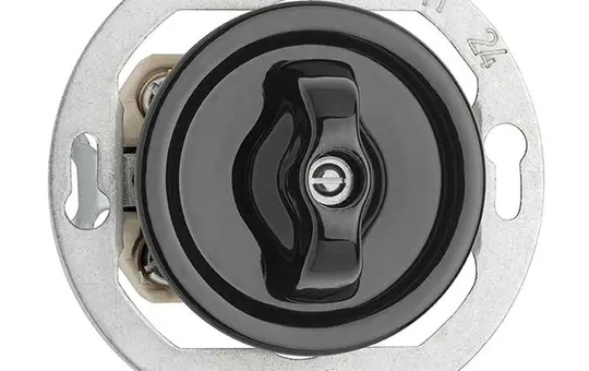 THPG 174009 Venetian Blind Rotary Switch Porcelain single | black