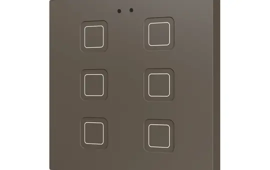 ZENNIO ZVITR6M KNX Touch Sensor Tecla RGB 6-fold | mocha