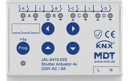 MDT JAL-0410.03S KNX Blind Actuator 230 V 4-way, Secure