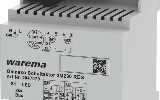 WAREMA 2047079 Switching Actuator Omnexo 2-gang, REG