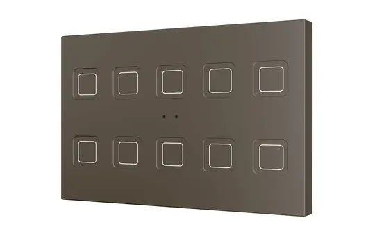 ZENNIO ZVITRXL10M KNX Touch Sensor Tecla RGB XL 10x | mocha