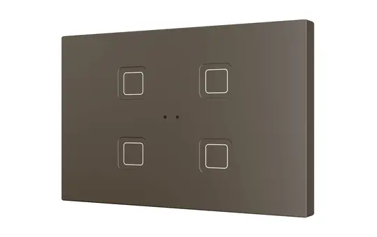 ZENNIO ZVITRXL4M Capteur tactile KNX Tecla RGB XL 4 fois | anthracite mat
