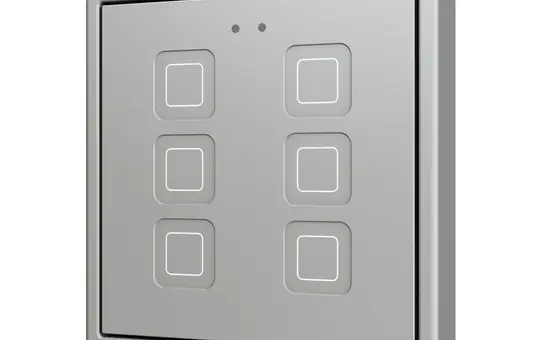ZENNIO ZVITR70X6S KNX Touch Sensor Tecla RGB 70 6-fold | silver