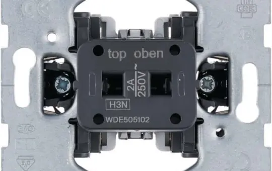 HAGER WDE505102 Module poussoir pour support de commande carte d'hôtel Plus près, 2 A
