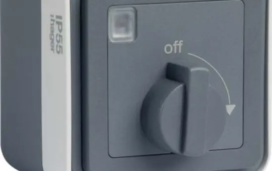 HAGER WNC009 Time Switch IP55 W.1 15 minutes, mechanical, AP housing | gray