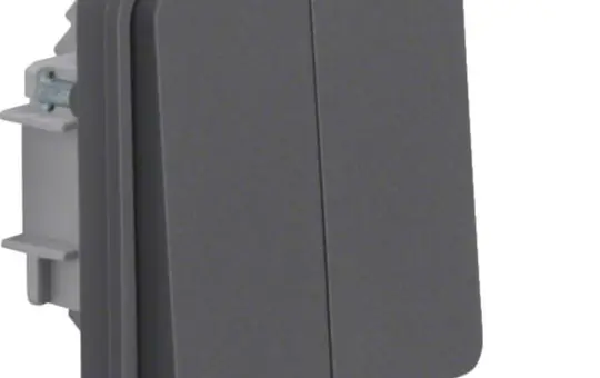 HAGER WNA047 Rocker switch insert IP55 W.1 2-fold | gray