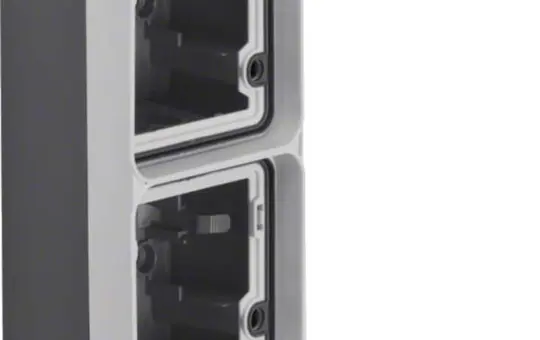 HAGER WNA676 Boîtier inférieur en saillie IP55 W.1 2 volets, vertical | blanc