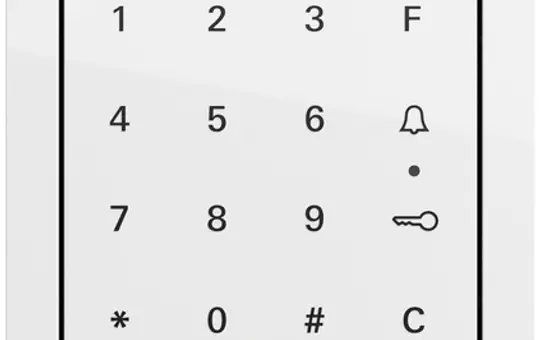 GIRA 260570 Clavier à code sans clé Système 70 standard | blanc pur brillant