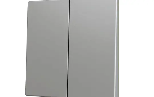 ZENNIO ZS70CSOFT22S Couvercle de bouton-poussoir ZS70 2 fois | argenté