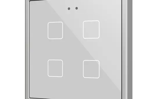 ZENNIO ZVIFR70X4S KNX Flat 70 RGB Touch Sensor 4-fold | silver