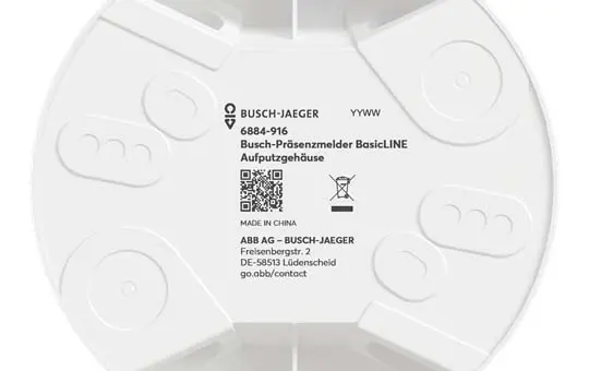 BUSCH-JAEGER 6884-916 Surface-Mounted Enclosure for presence detectors BasicLINE | White