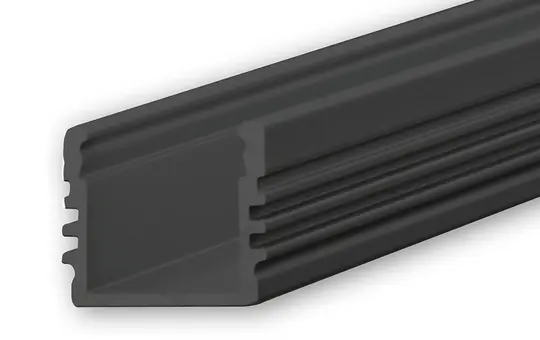 ISOLED 113176 LED surface-mounted profile SURF12 aluminium black | 200 cm