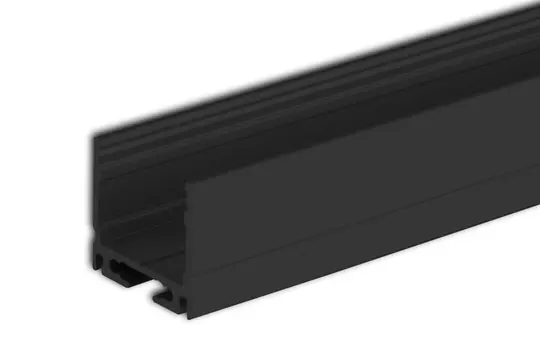 ISOLED 113616 Profilé LED de surface SURF16 aluminium noir | 200 cm