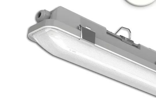 ISOLED 116389 Luminaire LED pour plafonnier IP66, PowerSwitch 36-57 W, 140 lm/W, 4000 K | 150 cm