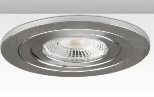 ISOLED 111063 Round recessed ring for GU10/MR16 spots brushed aluminum | 78 mm