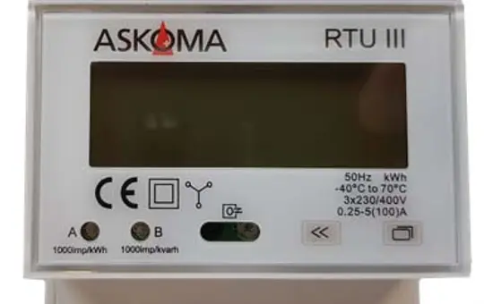 ASKOMA 004-0367 Energy Meter ASKOHEAT+ up to 100A for node