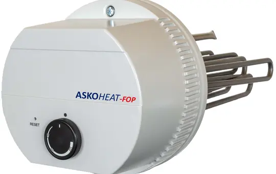 ASKOMA AHFOR-BI-OP-6.0 Tige chauffante à bride ASKOHEAT-OP 3 étages, 400 V, 6,0 kW