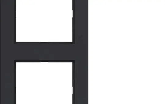 HAGER WAD6200BM Cadre de recouvrement A.1 2 fois | noir mat