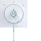 HAGER WAF1320WM Cache-commutateur rotatif pour volet roulant A.x/C.x Verrouillage, cran d'arrêt tactile, clé amovible en position 0 | blanc clair mat