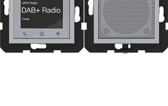 HAGER WAN6010TA Flush-mounted radio set DAB+ A.x/C.x with speaker | titanium matt