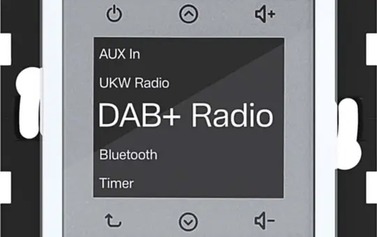 HAGER WAN6111WG Flush-Mounted Radio Touch A.x/C.x DAB+, Bluetooth | bright white glossy