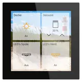 MDT GTS-P4TS.01S KNX Glass Touch Smart Secure Plus | black glass | 4 inches