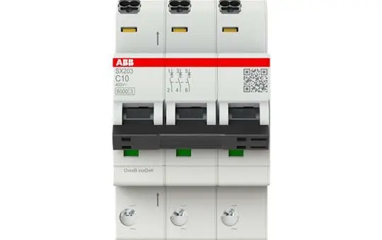 ABB SX203-C10 FlexLine Circuit Breaker 3P C, 10 A