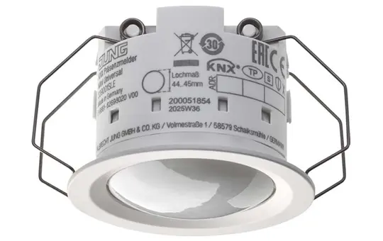 JUNG 337001SLE Détecteur de présence KNX Mini Mesure de température, sécurisée | blanc alpin