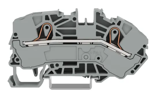WAGO 2016-7601 Connecteur d'alimentation de répartiteur 2 conducteurs TOPJOB®S avec ouverture d'actionnement | gris | 16 mm²