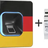 EKEY 503702 Fingerprint Set xLine Flush-mounted, power supply + WM adhesive film included | Black